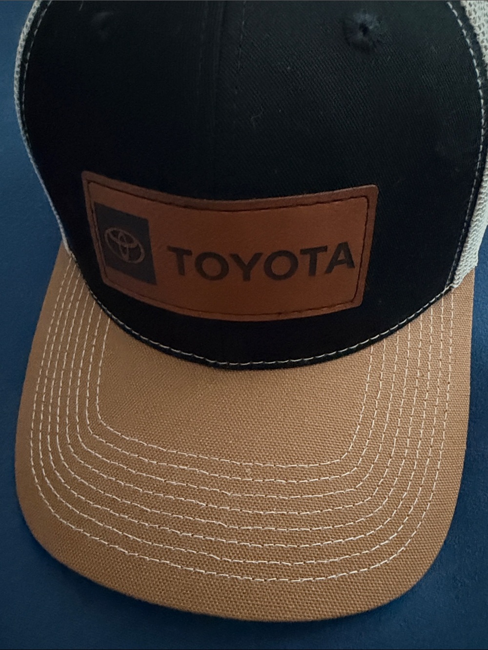 Toyota Men's Black and Brown Logo Trucker Hat